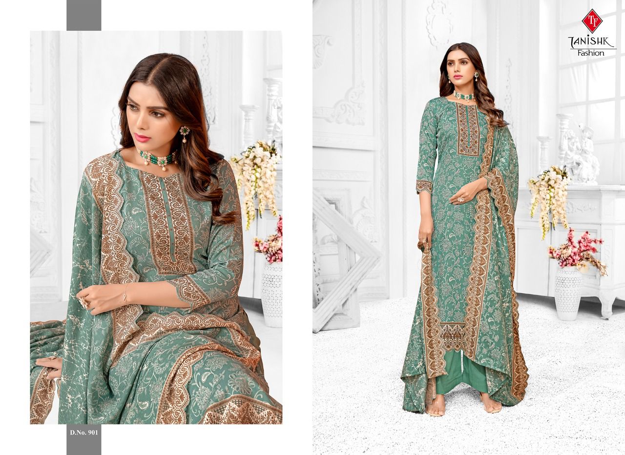 Tanishk Gulistan Designer Fancy Festive Wear Pashmina Wear Dress Material Collection